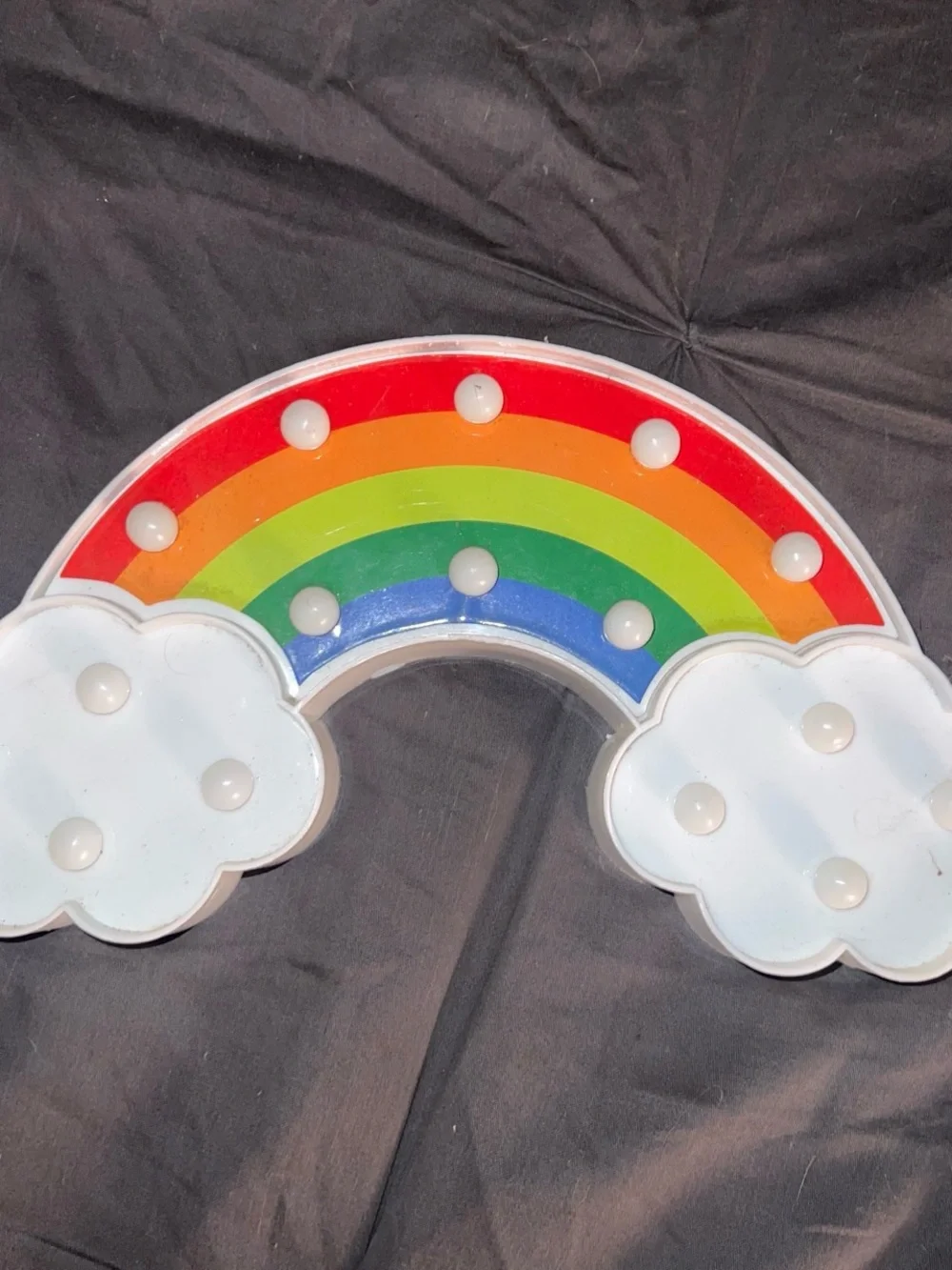 Rainbow Wall Light with Cloud Accents